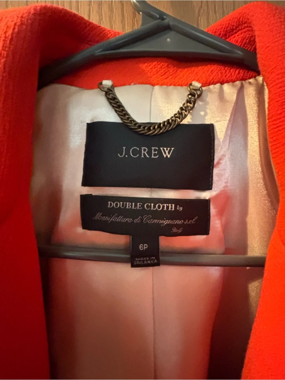 J. Crew Double Cloth Manifattura di Carmignano Italian Wool Coat